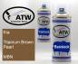 Preview: Kia, Titanium Brown Pearl, MBN: 400ml Sprühdose + 400ml Klarlack - Set, von ATW Autoteile West.